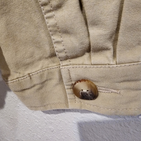 Kate Hill Tan Khaki Belted Utility Jacket Size 8 - Picture 3 of 8